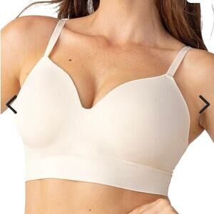 Truekind Supportive Comfort Wireless Shaping Neutral Beige Bra Small